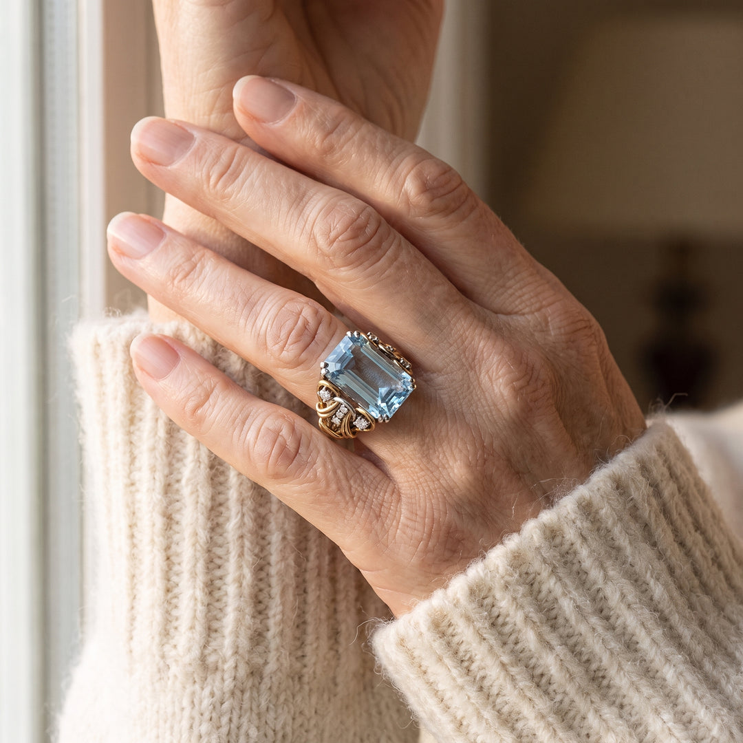 goldring-mit-blauem-zirkon-im-vintage-look W
