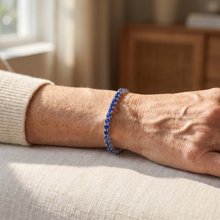 sapphire-tennis-bracelet-white-gold W