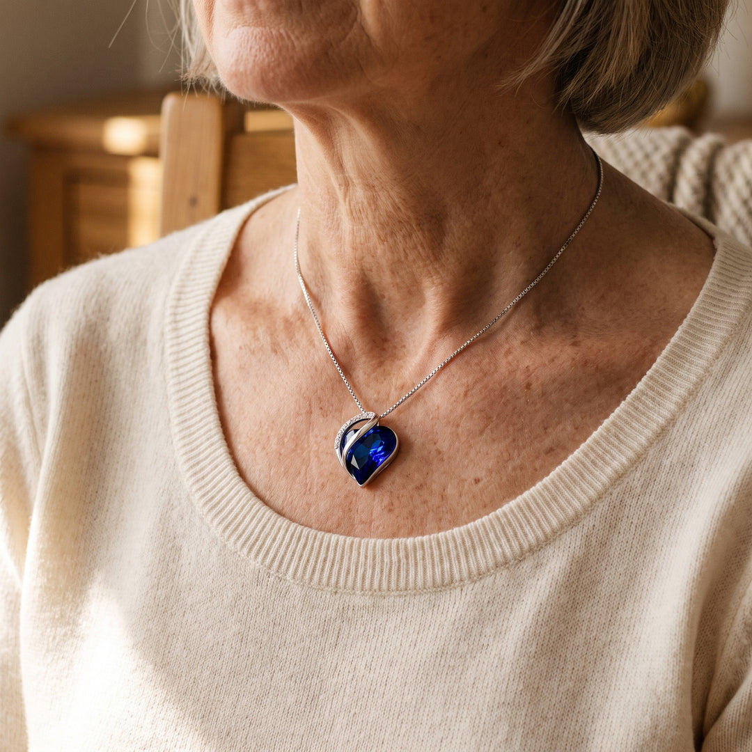 silver-sapphire-heart-necklace W