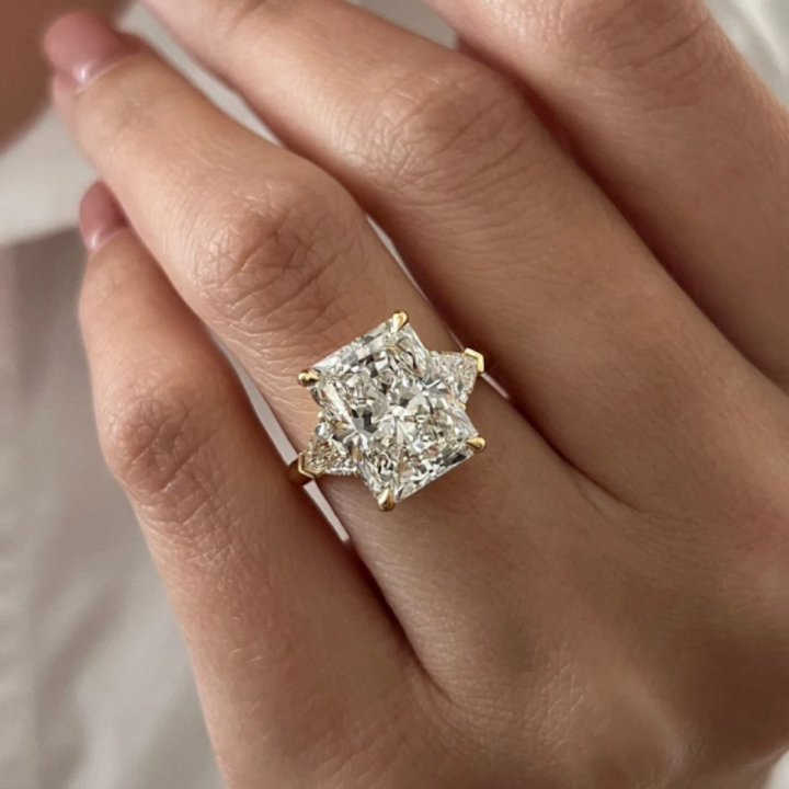 Radiant-Cut Three-Stone Vintage Ring