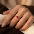Gold Ruby Heart Ring 4