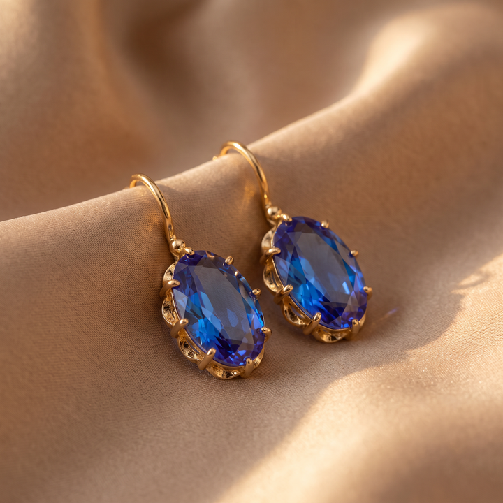 Josephine Gold Sapphire Earrings