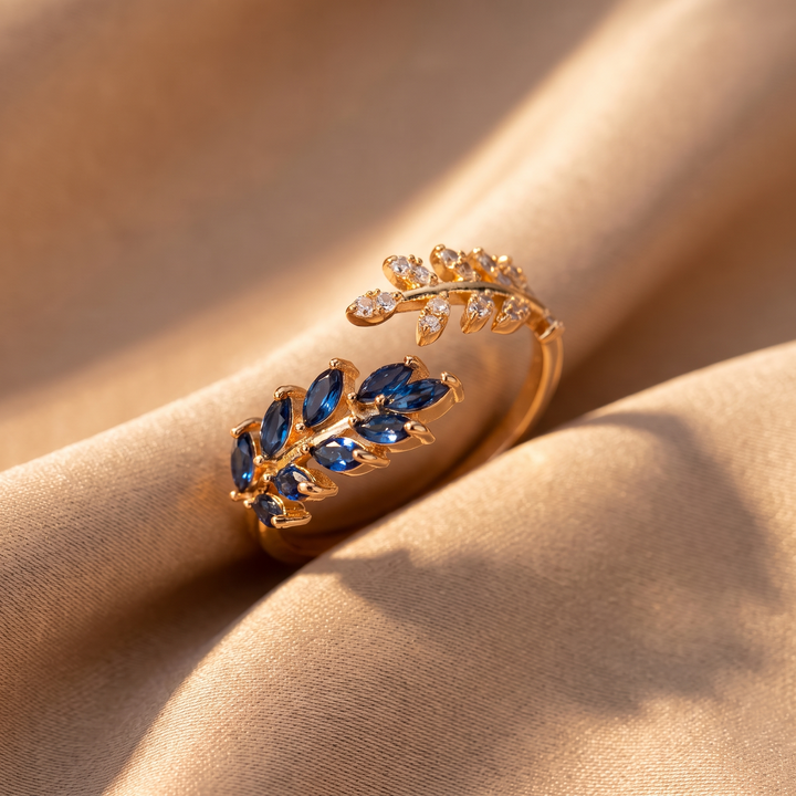 Vivara Sapphire Leaf Ring