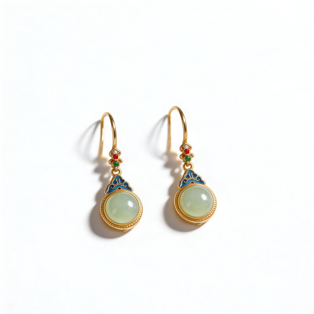 Lucky Jade Cloud Drop Earrings
