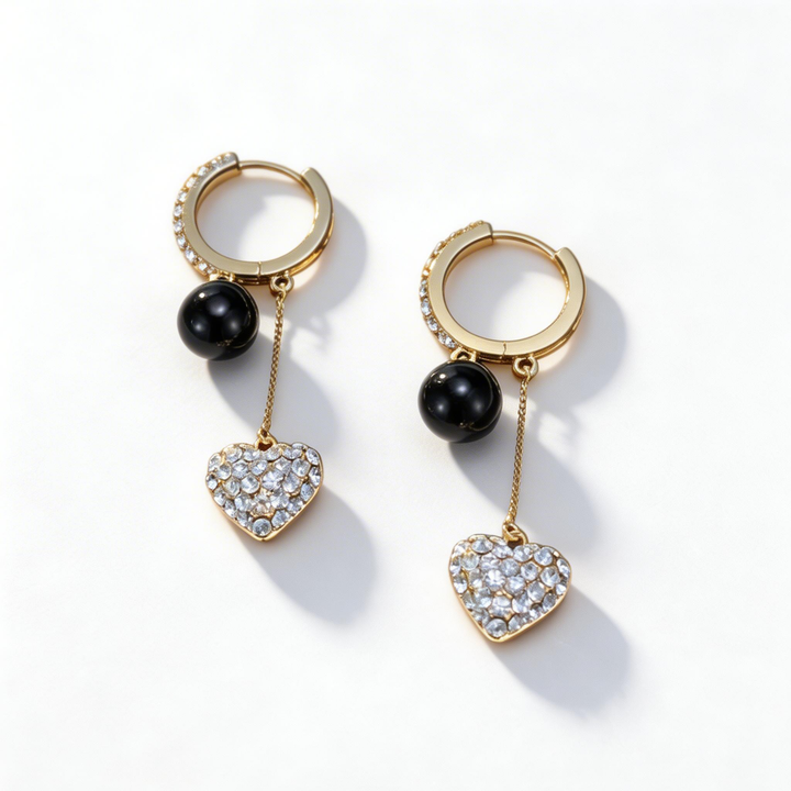 Vintage Tassel Heart Drop Earrings