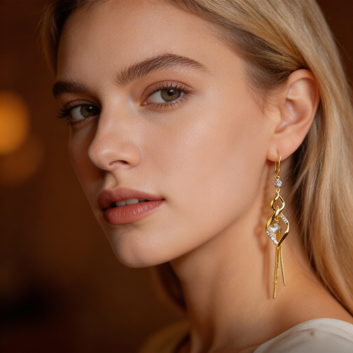 Infinity Tassel Drop Earrings