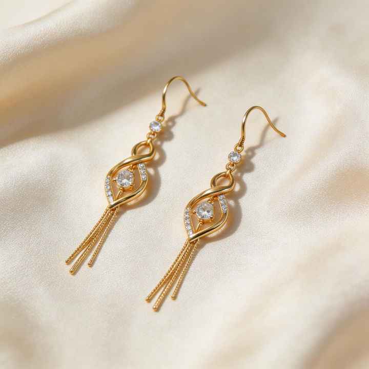 Infinity Tassel Drop Earrings
