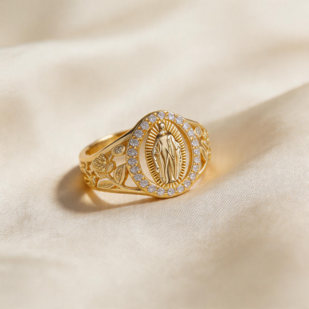 Sacred Madonna Relief Ring