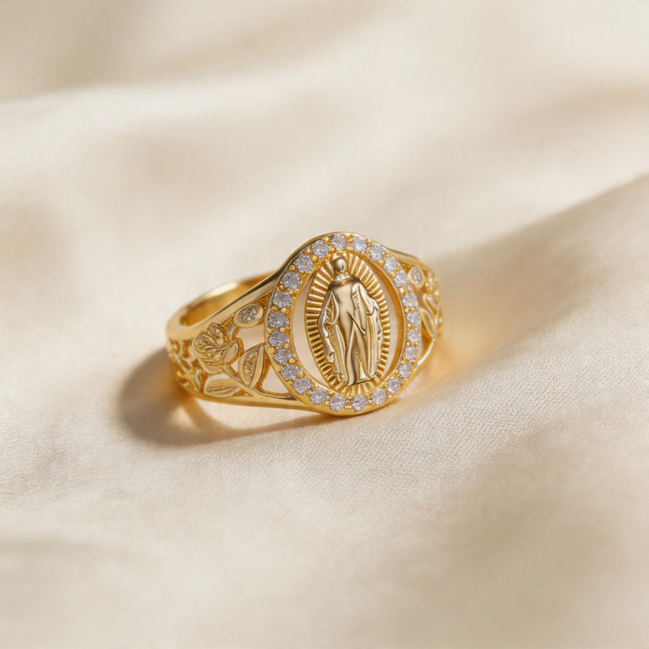 Sacred Madonna Relief Ring