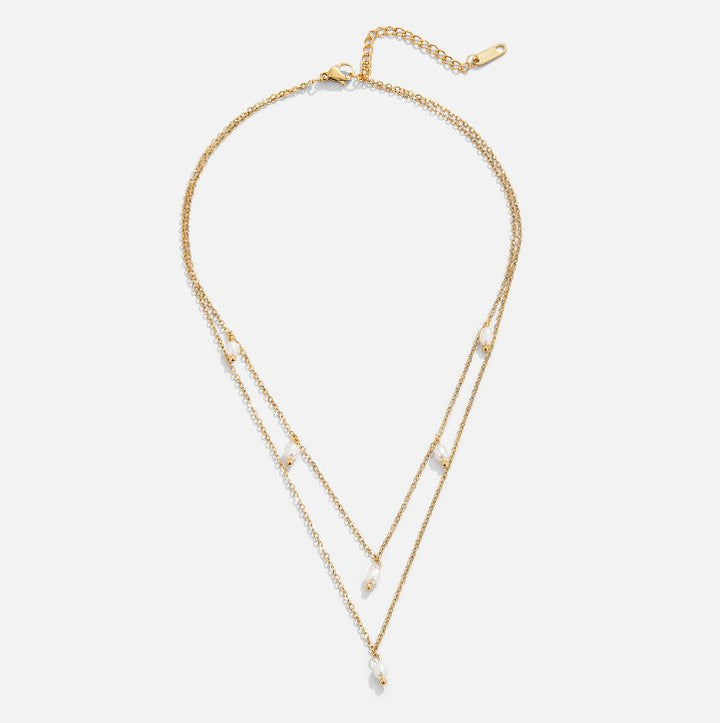 Tanya – Gold Necklace with Layered and Modern Links.