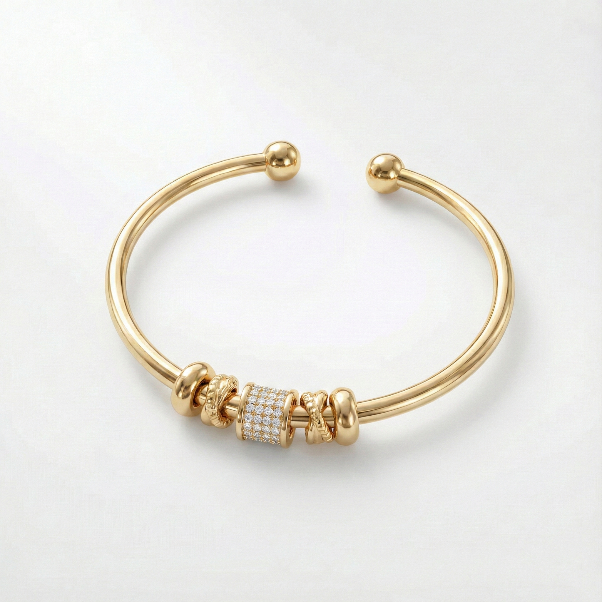 Nina - Adjustable Gold-Plated Charm Bracelet