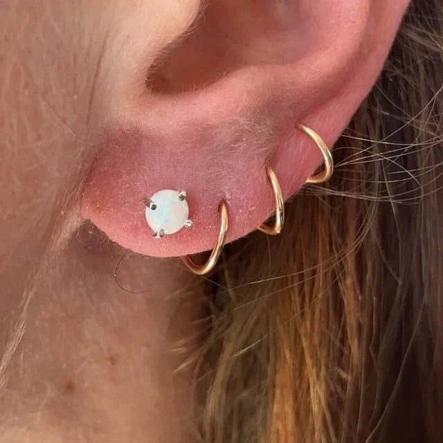 Opal Spiral Drop Earrings